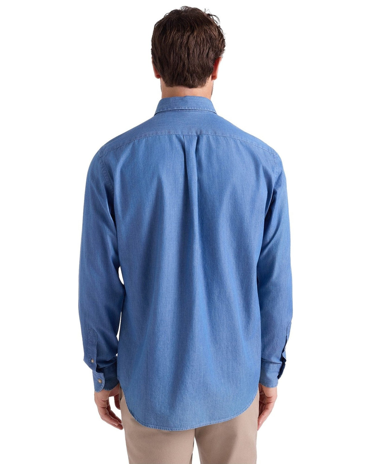 Camicie casual Uomo Harmont & Blaine - Camicia Denim Collo Button Down CRR001013161M - Blu