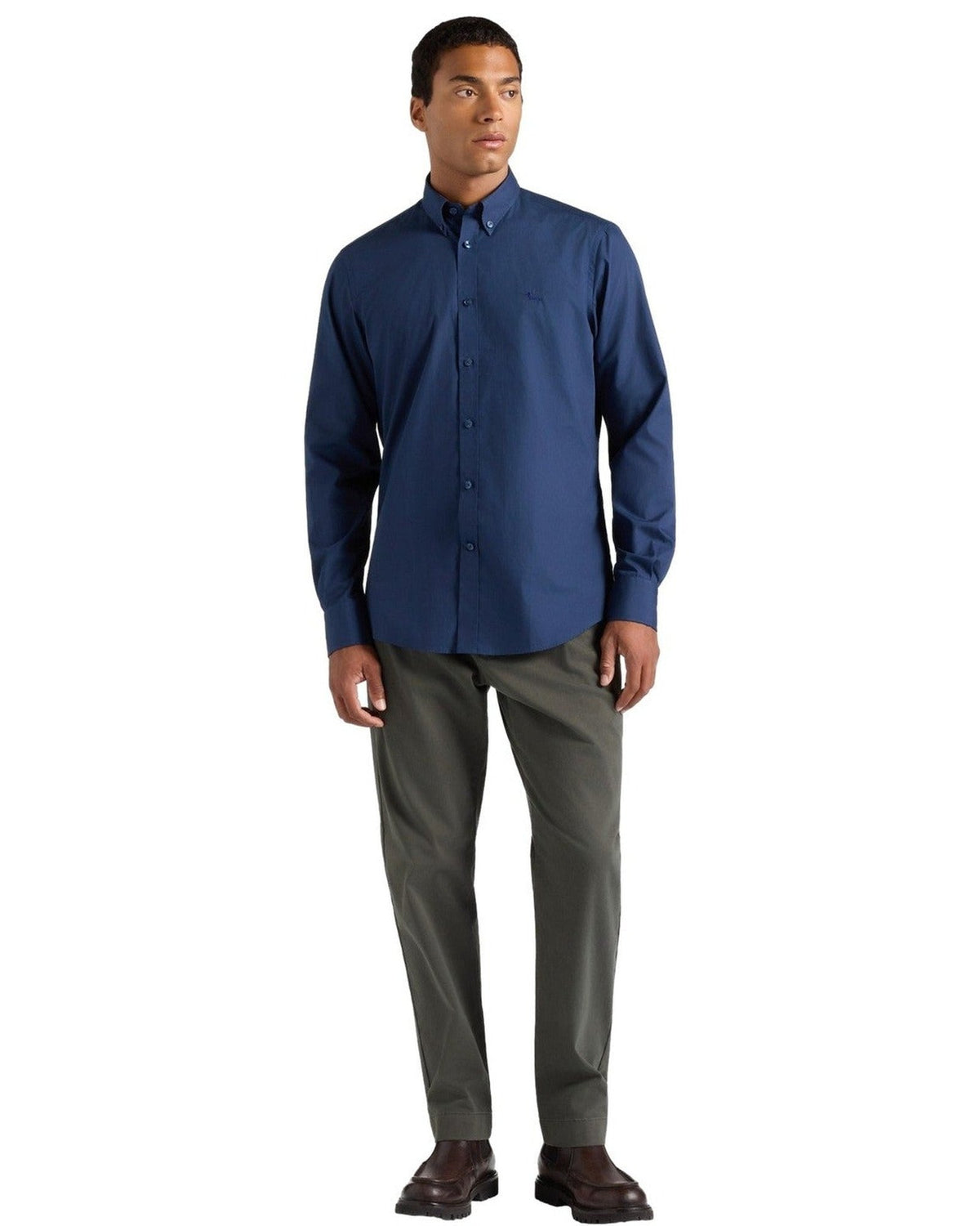 Camicie casual Uomo Harmont & Blaine - Camicia Popeline Tinto Unito CRR043013967M - Blu