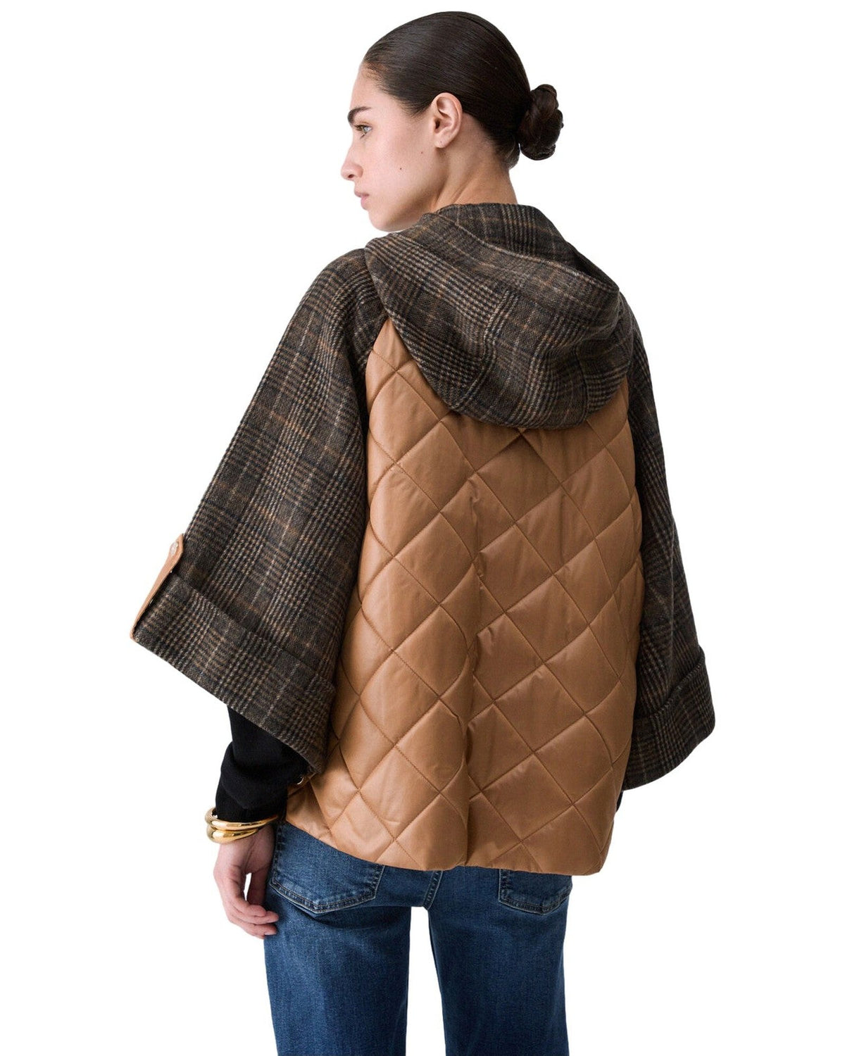 Giacconi Donna Liu Jo - Cappa Bimateriale - Marrone/Verde