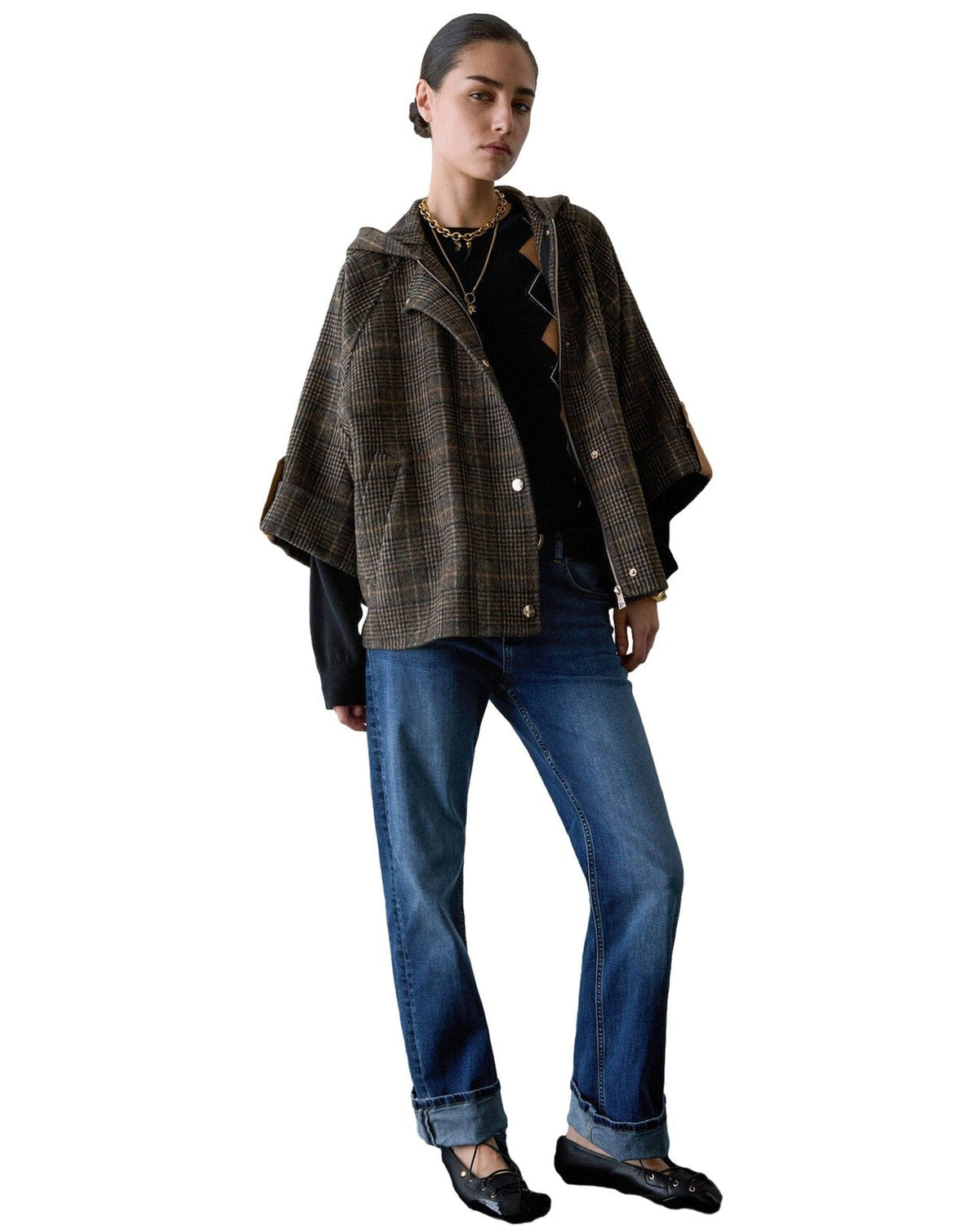 Giacconi Donna Liu Jo - Cappa Bimateriale - Marrone/Verde