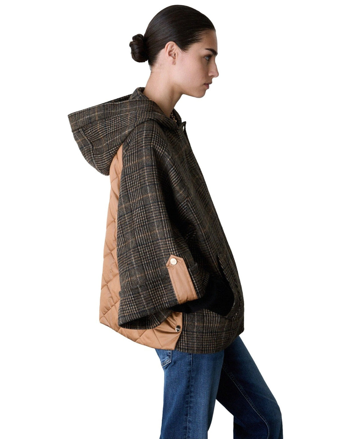 Giacconi Donna Liu Jo - Cappa Bimateriale - Marrone/Verde