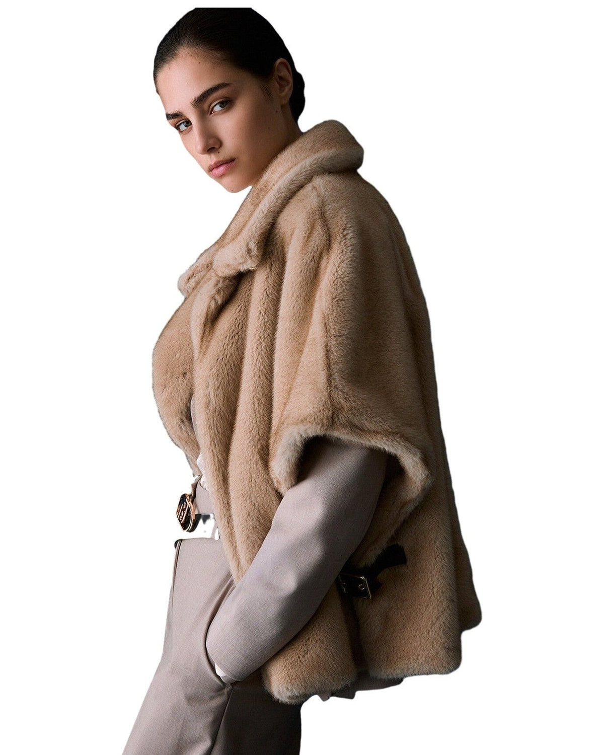 Giacconi Donna Liu Jo - Cappa In Ecopelo Sintetico - Beige
