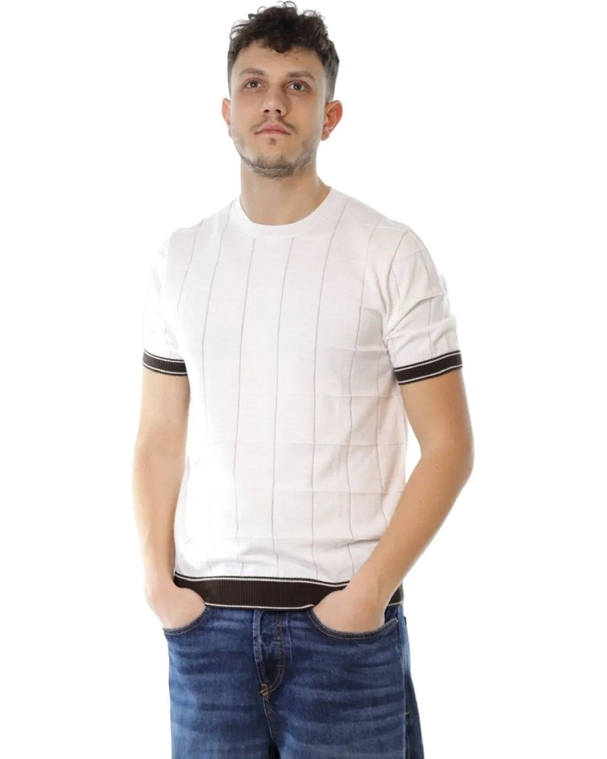 Maglie Uomo Claq - G/C F. 14 100% Cotone Giza Co - Bianco