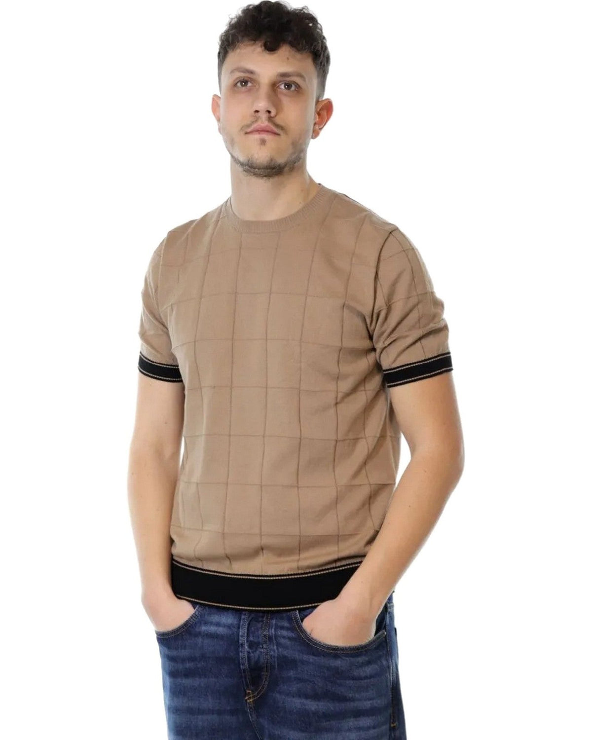 Maglie Uomo Claq - G/C F. 14 100% Cotone Giza Co - Tortora
