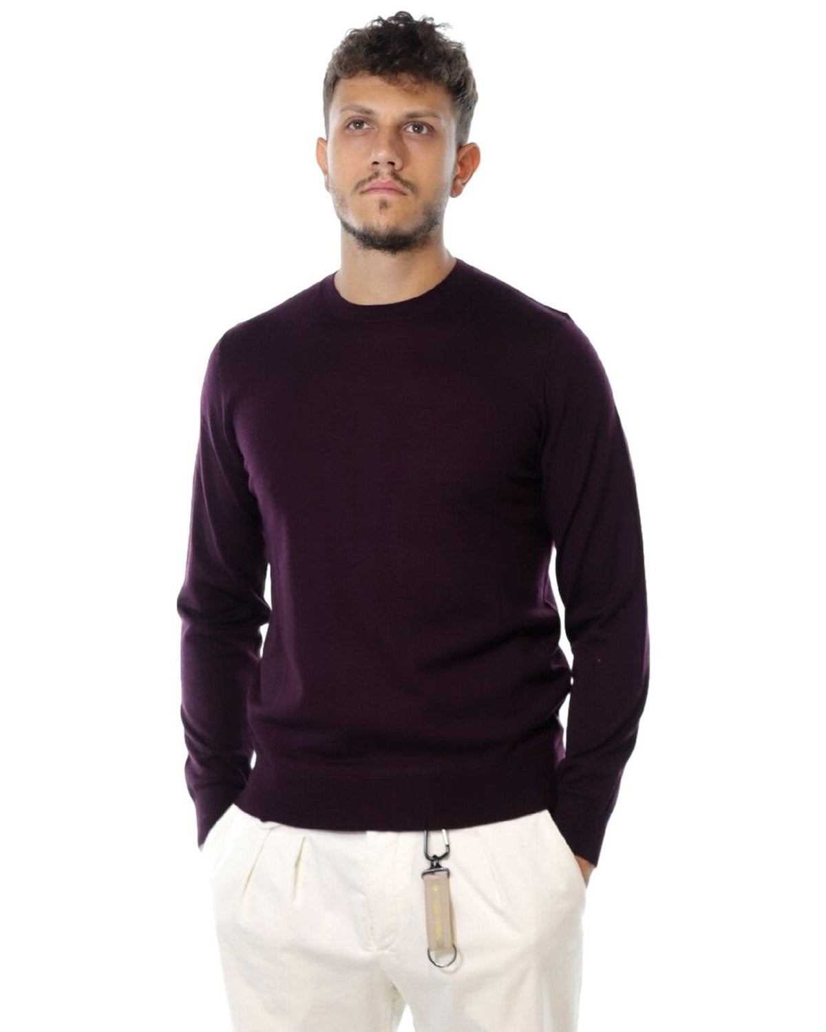 Maglioni Uomo Claq - G/C F. 14 100% Merinos Superfin CQ9200001 - Bordeaux