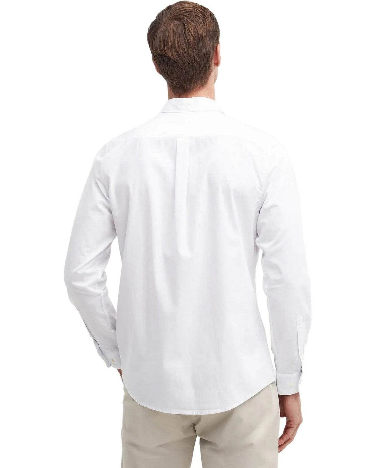 Camicie casual Uomo Barbour - Crest Poplin Tailored Shirt - Bianco