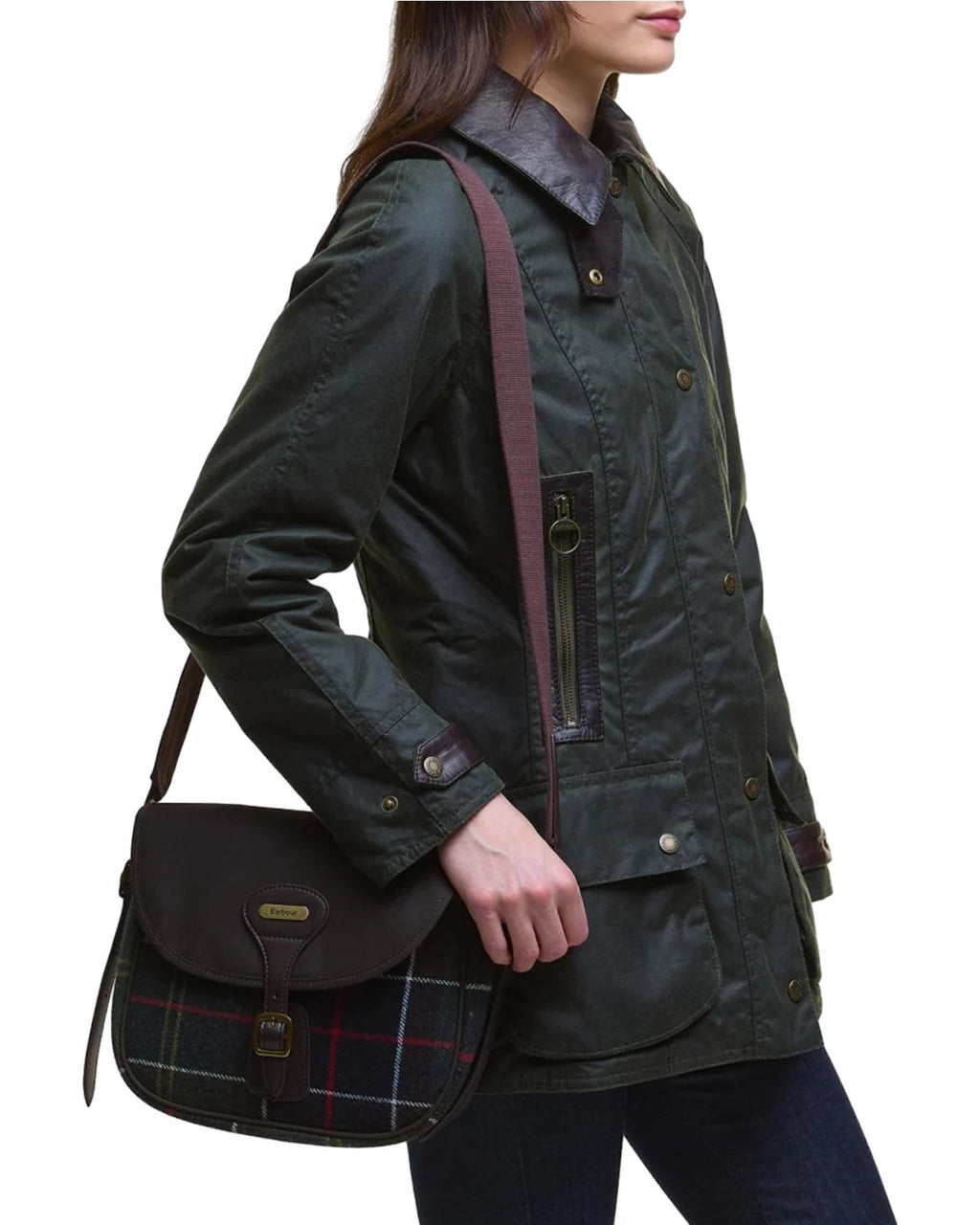 Borse a tracolla Donna Barbour - Cromarty Crossbody Bag - Verde/Marrone