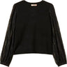 Bluse e camicie Donna Twinset - Maglia Con Pizzo Ricamato - Nero