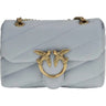 Borse a spalla Donna Pinko - Love Baby Puff C Sheep Nappa - Azzurro