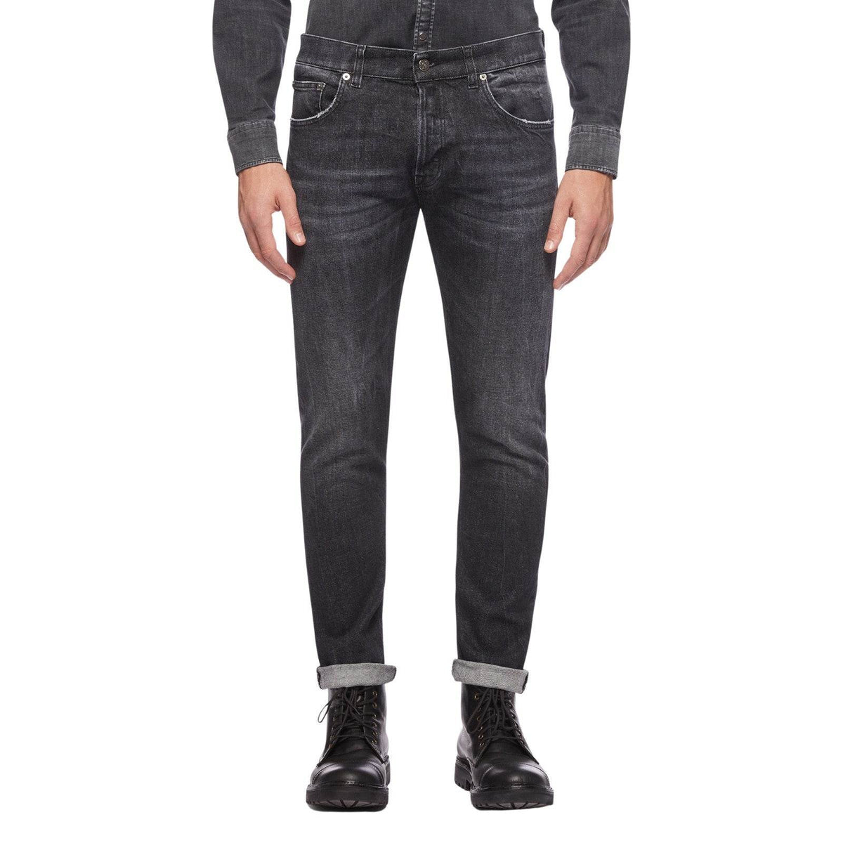 Pantaloni Uomo Dondup - Pantalone Icon - Nero-Gianni Foti