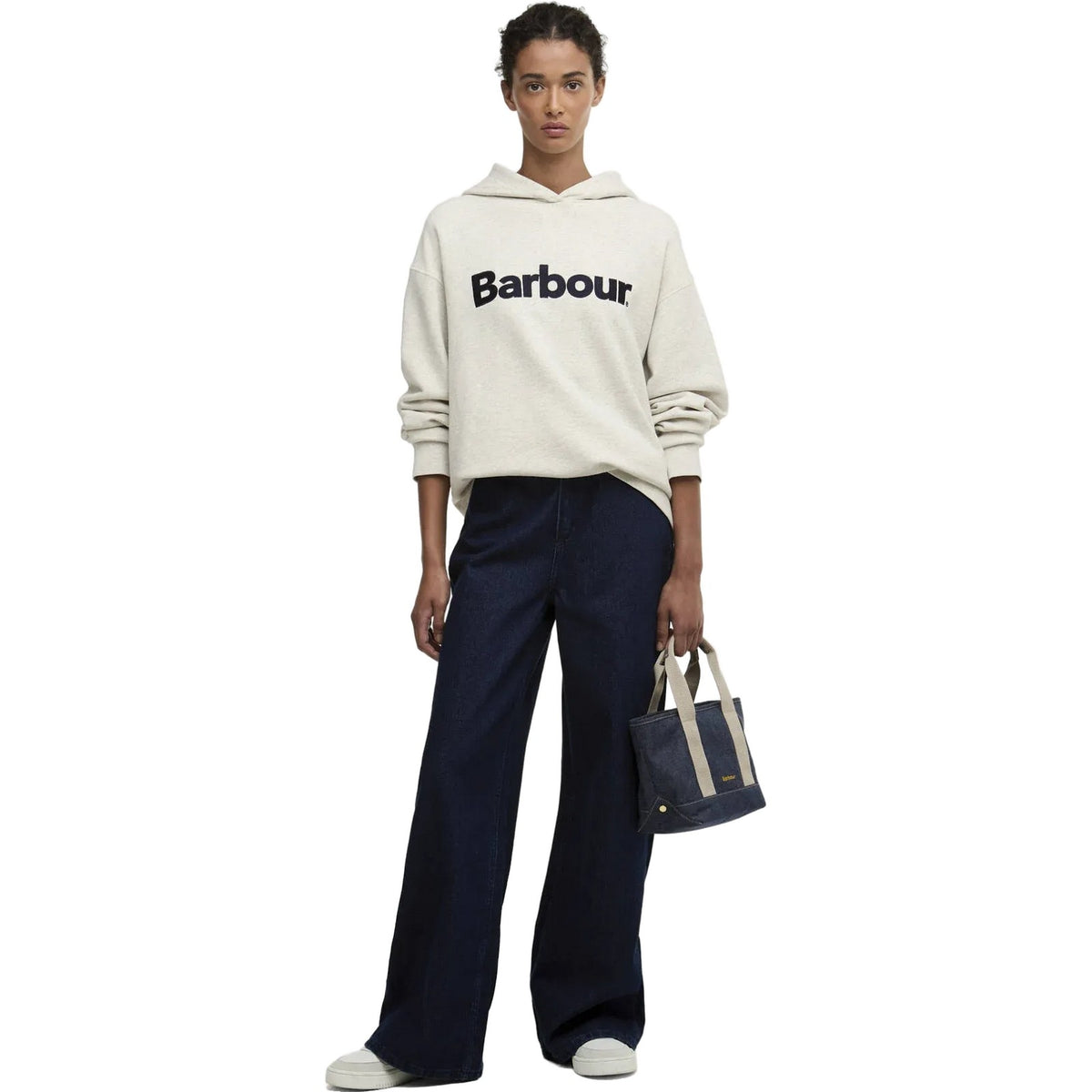 Felpe con cappuccio Donna Barbour - Hartland Hoodie - Bianco