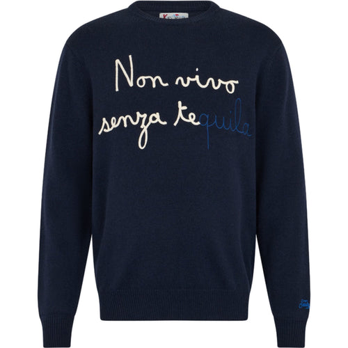 Maglioni Uomo Mc2 Saint Barth - Round-Neck Sweater - Blu