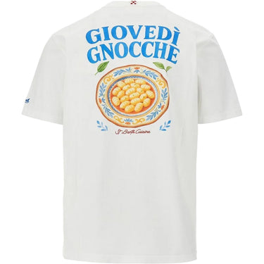 T-shirt Uomo Mc2 Saint Barth - Man Cotton T-Shrt With Front And Back Print/Emb - Bianco