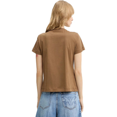 T-shirt Donna Pinko - Quentin T-Shirt Jersey Ricamo - Marrone