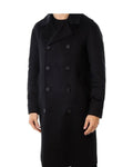 Cappotti Uomo Daniele Alessandrini - Cappotto Doppiopetto DA127K001-WO0149 - Nero