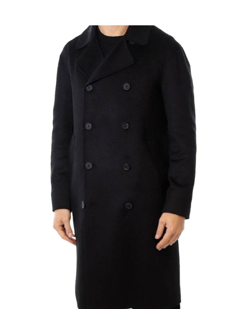 Cappotti Uomo Daniele Alessandrini - Cappotto Doppiopetto DA127K001-WO0149 - Nero
