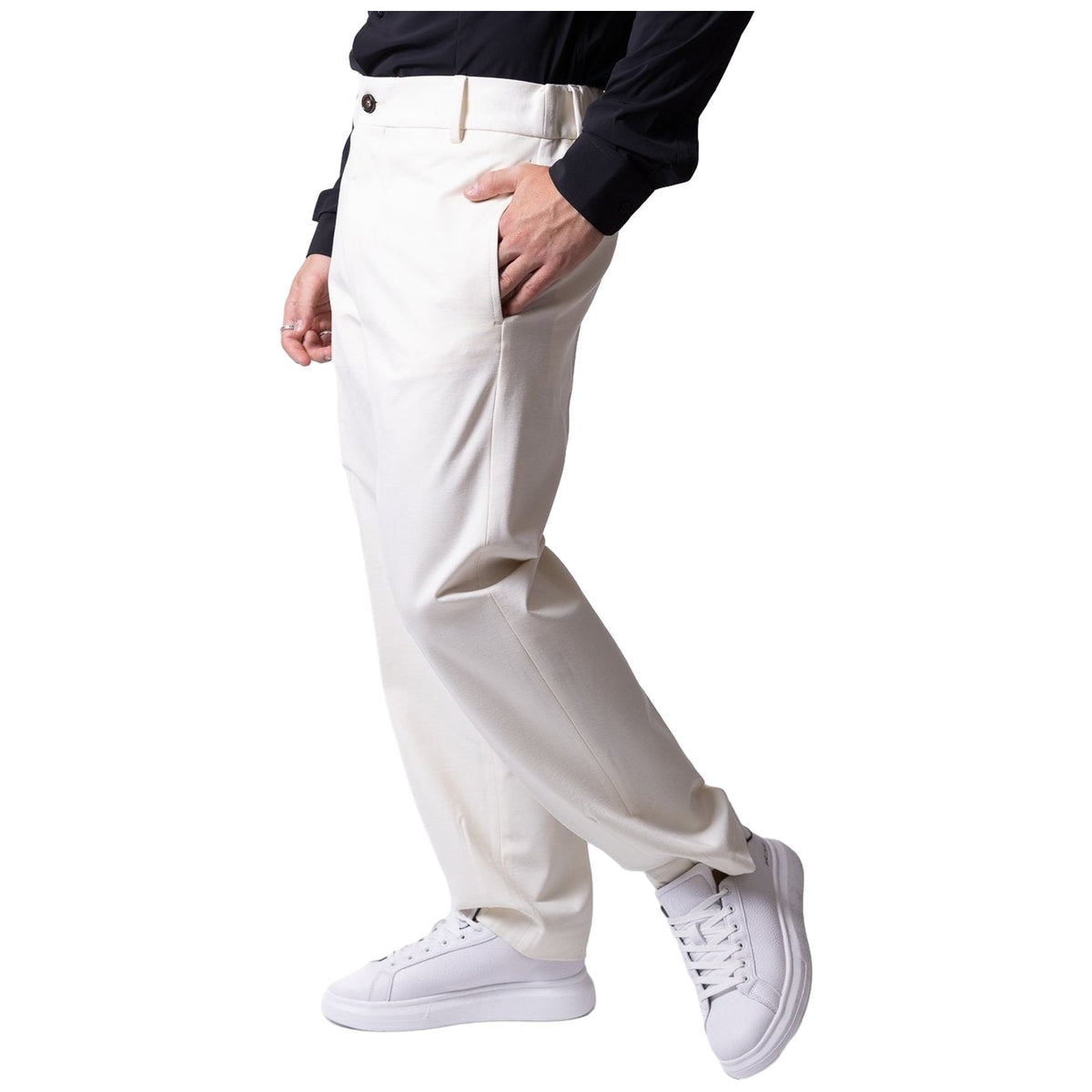 Pantaloni Uomo Daniele Alessandrini - Aston Martin DA127P002-LY0013 - Bianco