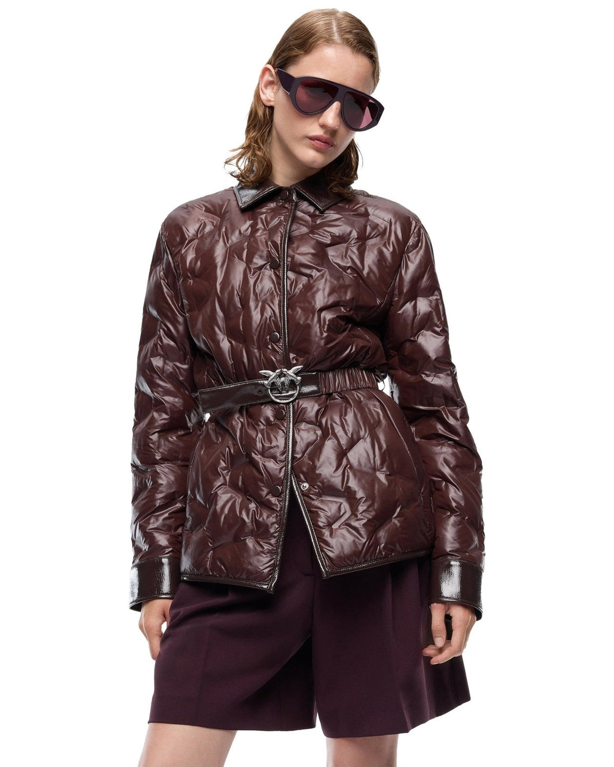Giubbotti Donna Pinko - Dipladenia Imbottito Tela Tecn - Marrone
