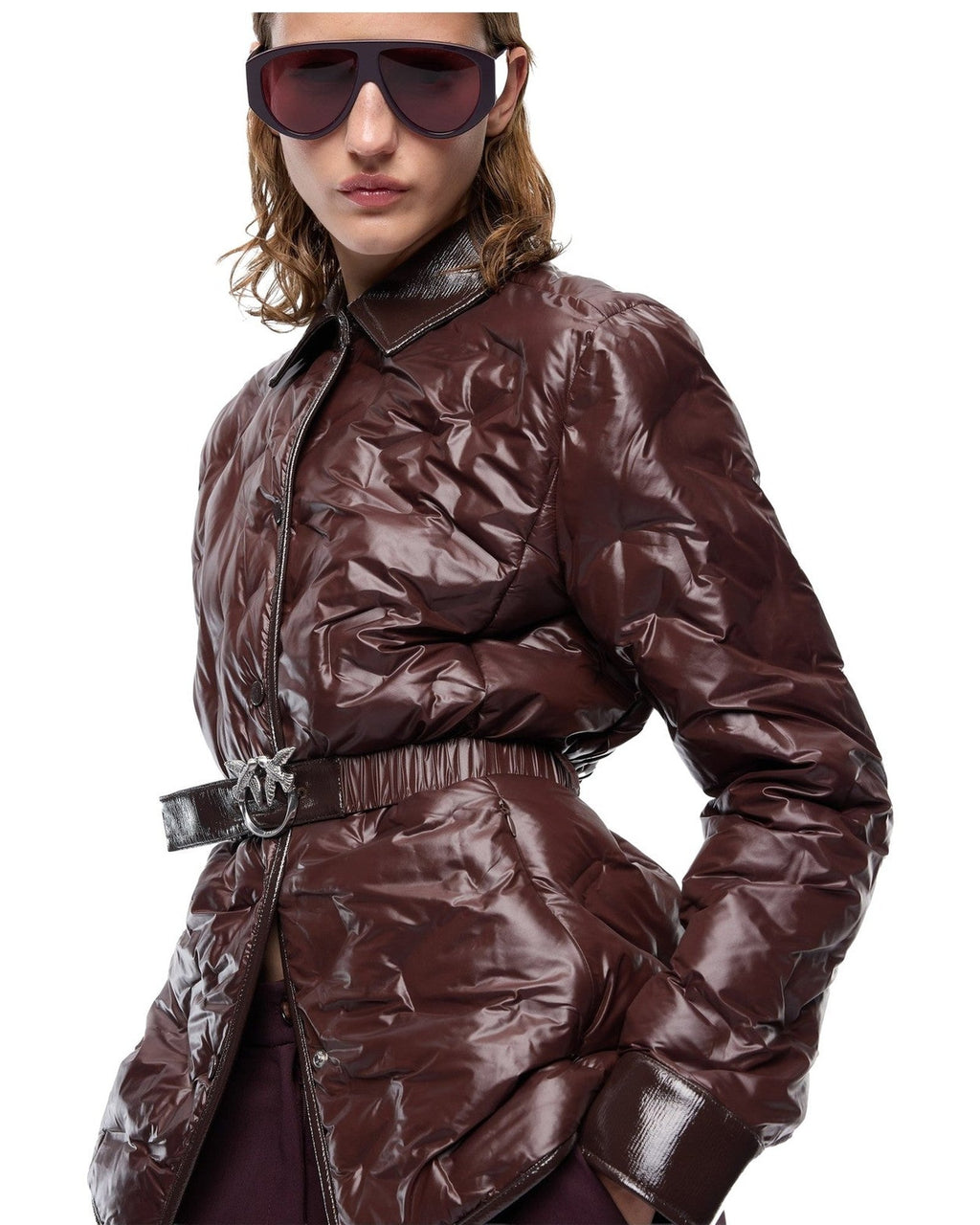 Giubbotti Donna Pinko - Dipladenia Imbottito Tela Tecn - Marrone