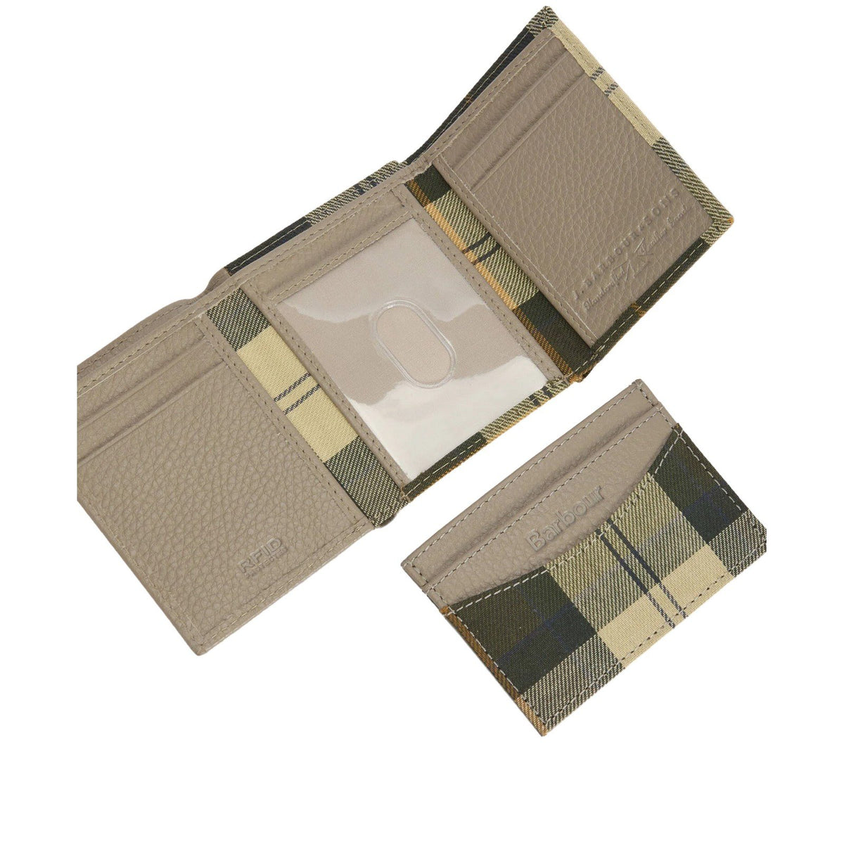 Portafogli Uomo Barbour - Cresswell Leather Trif - Grigio