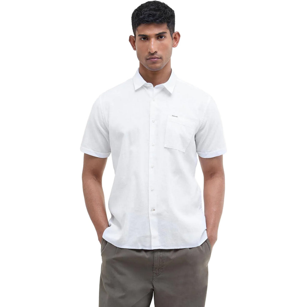 Camicie casual Uomo Barbour - Nelson S/S Summer Fit Shirt - Bianco