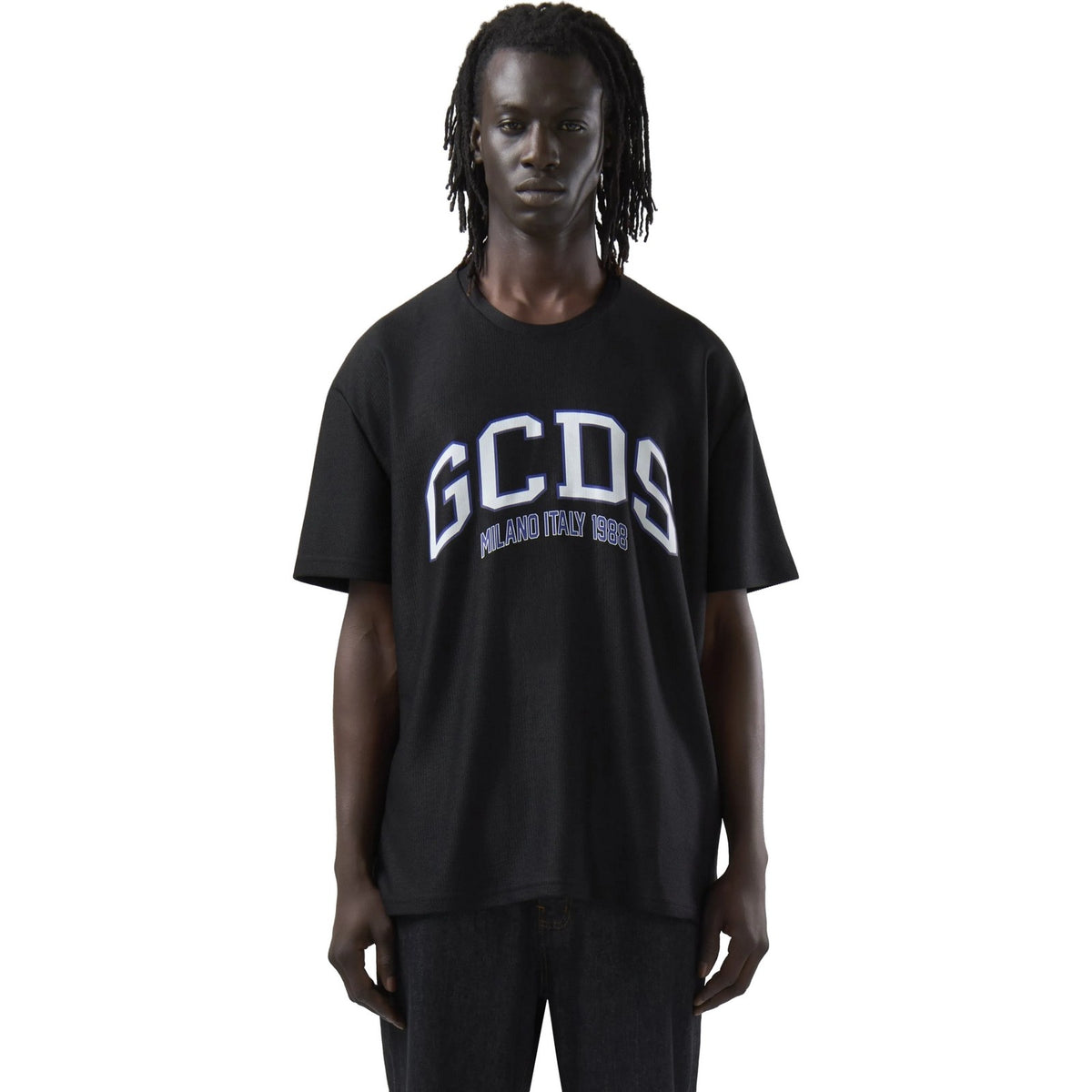 T-shirt Uomo Gcds - Logo Lounge Ss T-Shirt - Nero-Gianni Foti