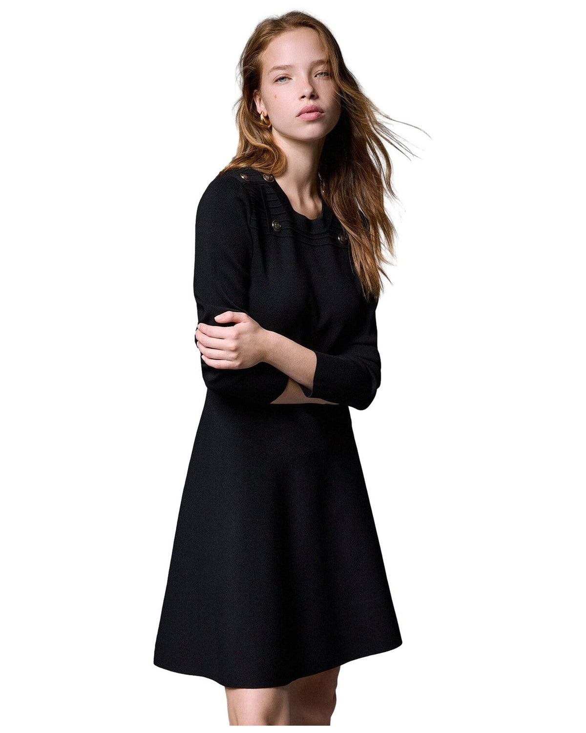 Vestiti casual Donna Liu Jo - Ecs Abito Maglia Fit&Flair - Nero