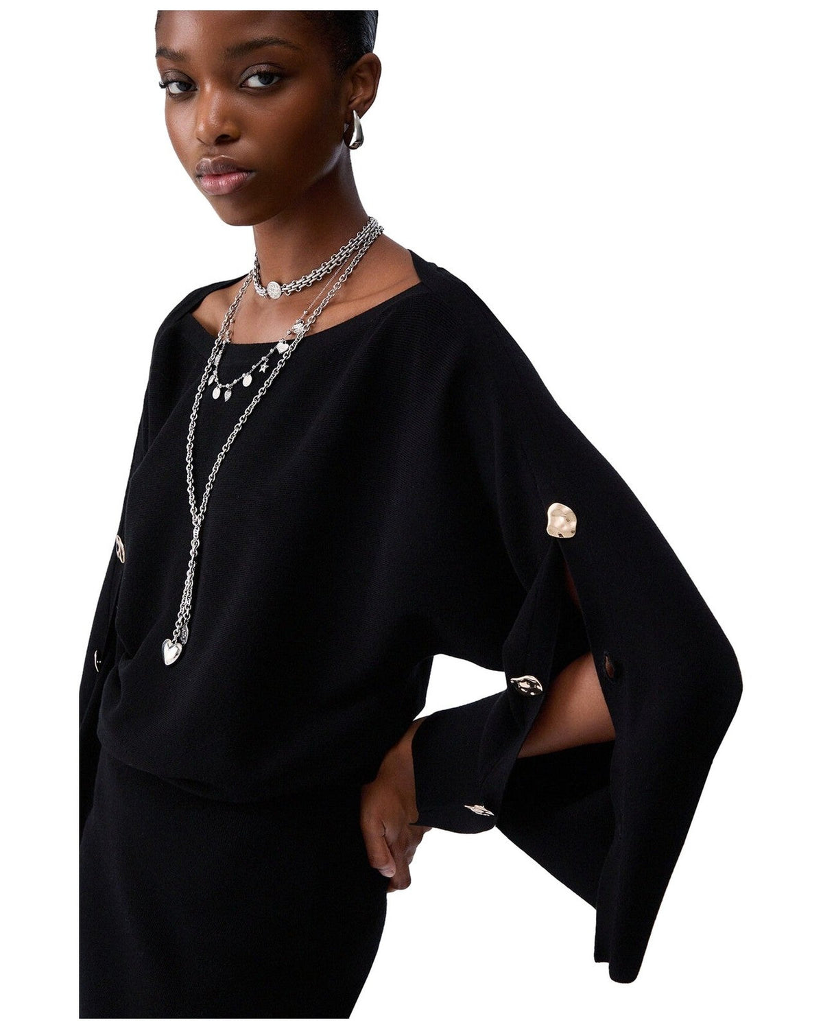Vestiti casual Donna Liu Jo - Ecs Abito Maglia M/Ampie - Nero