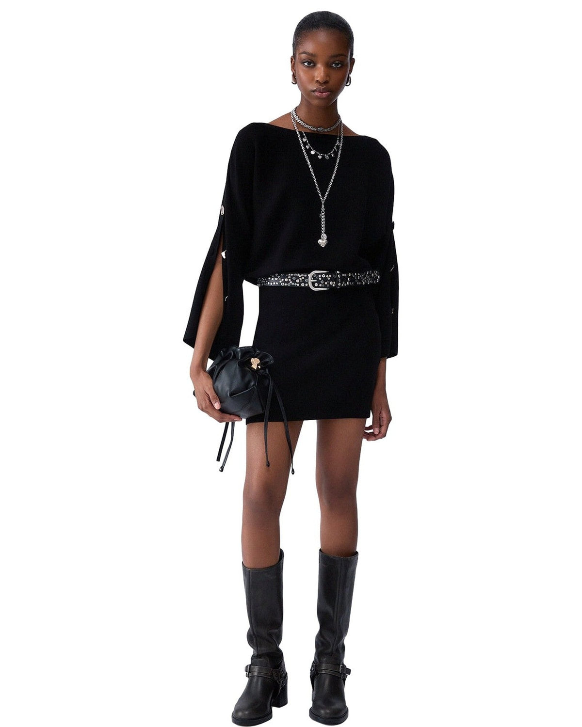 Vestiti casual Donna Liu Jo - Ecs Abito Maglia M/Ampie - Nero