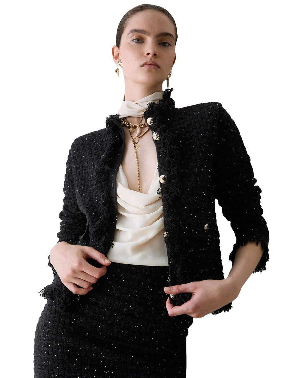 Giacche Donna Liu Jo - Ecs Giacca Maglia M/L Fitted - Nero