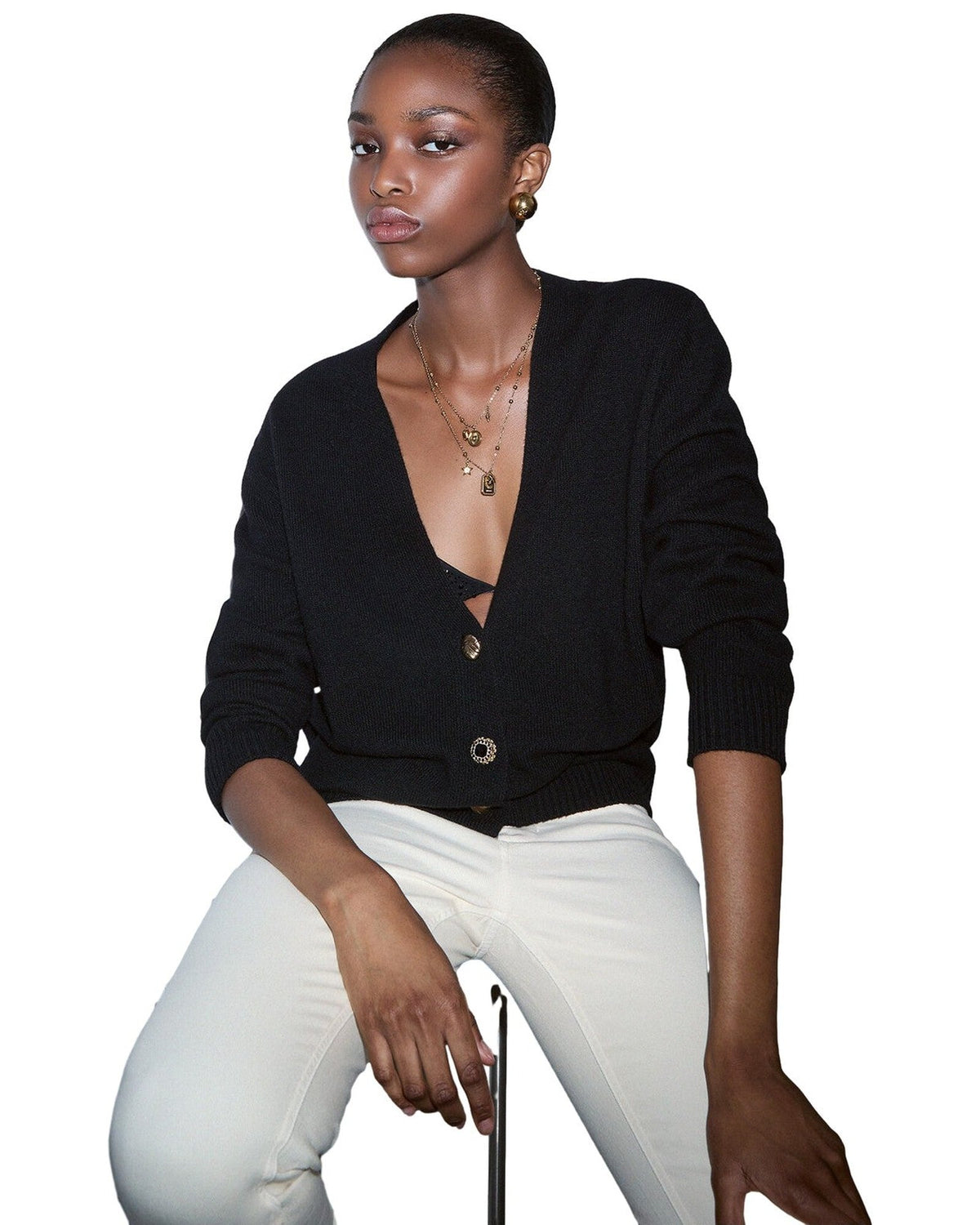 Cardigan Donna Liu Jo - Ecs Maglia Aperta M/L Foderata - Nero
