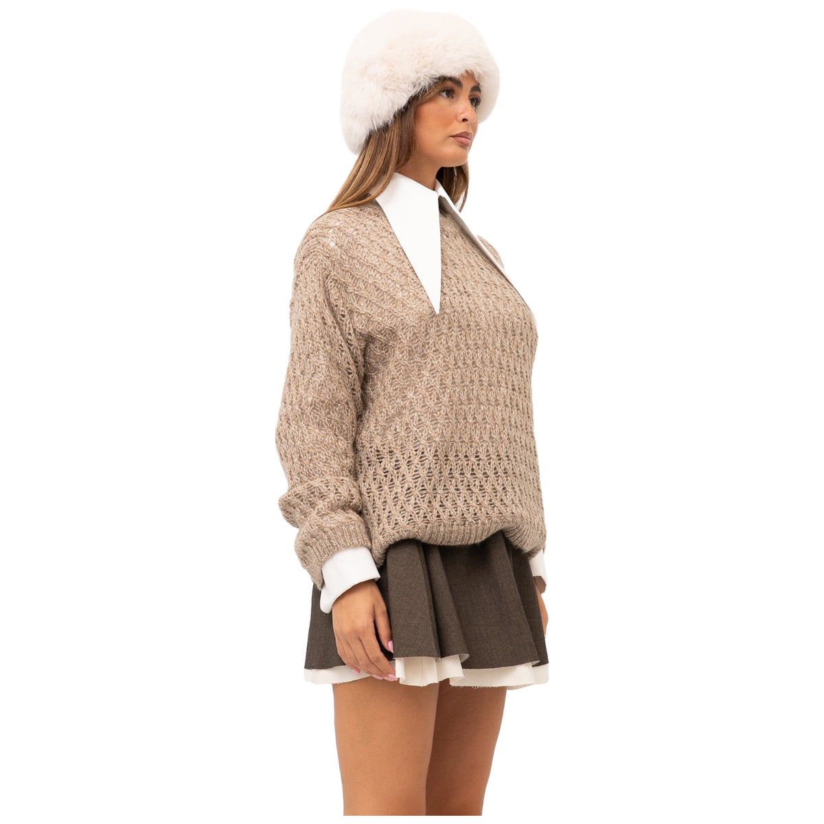 Maglie Donna Eleh - Maglia EFWM260004 - Beige