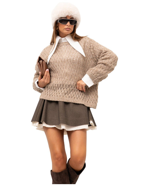 Maglie Donna Eleh - Maglia EFWM260004 - Beige