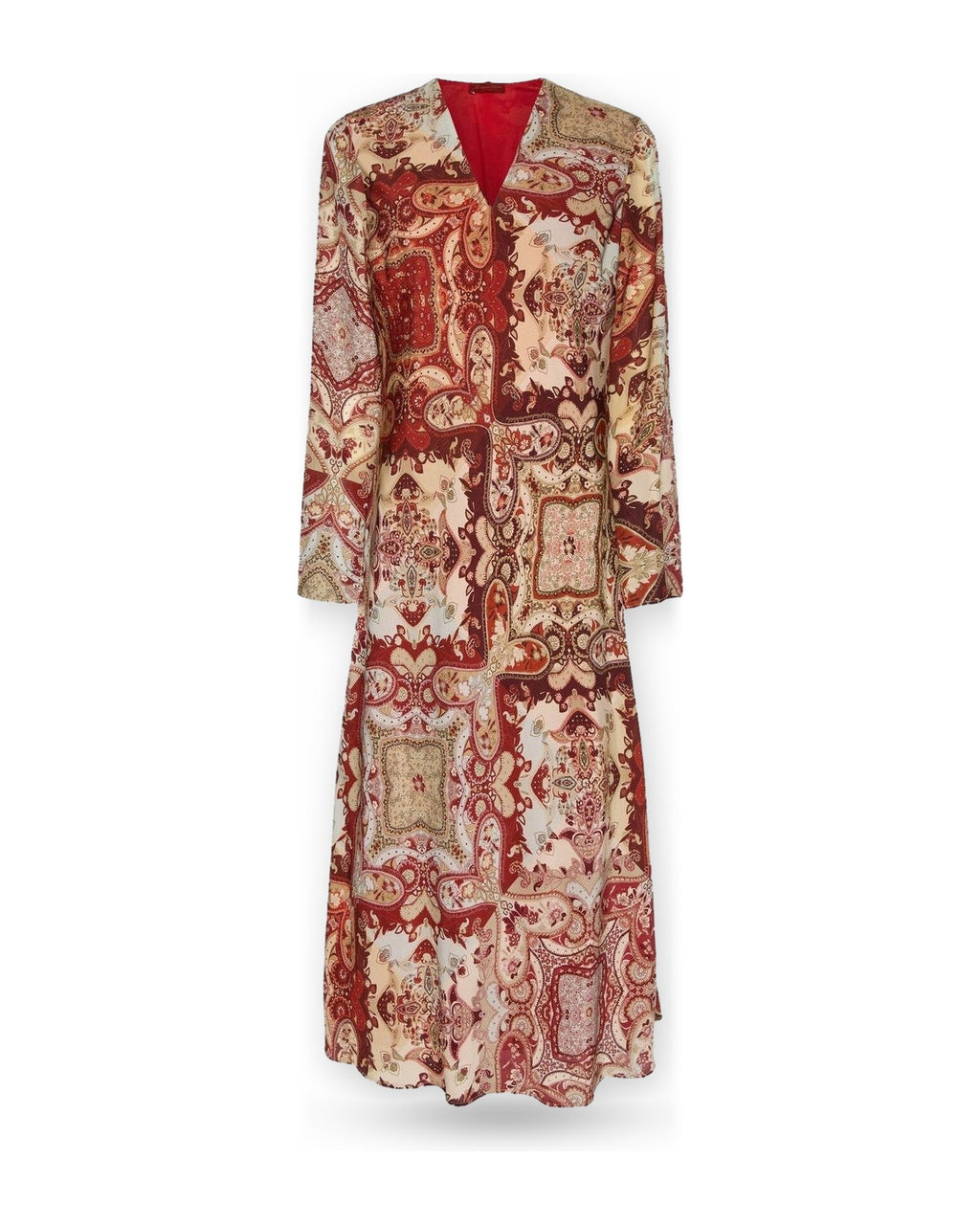 Vestiti casual Donna Elena Mirò - Abito 7048P0 - Rosso/Beige