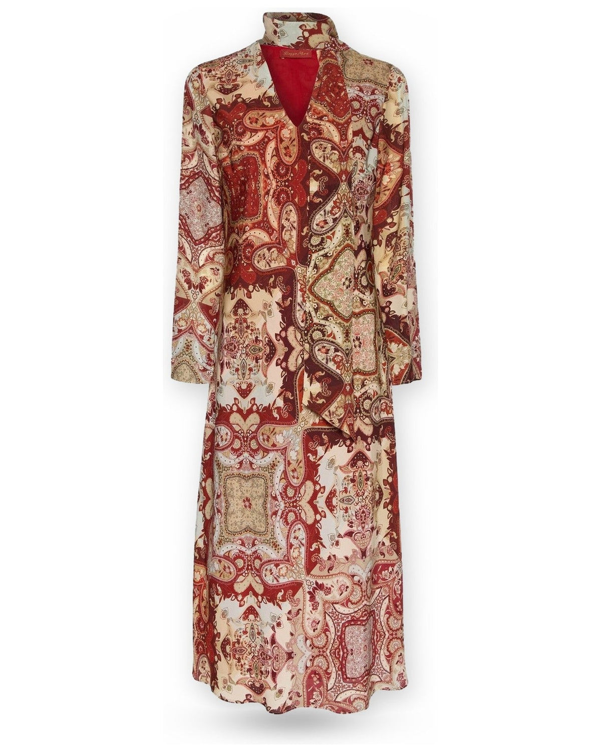Vestiti casual Donna Elena Mirò - Abito 7048P0 - Rosso/Beige