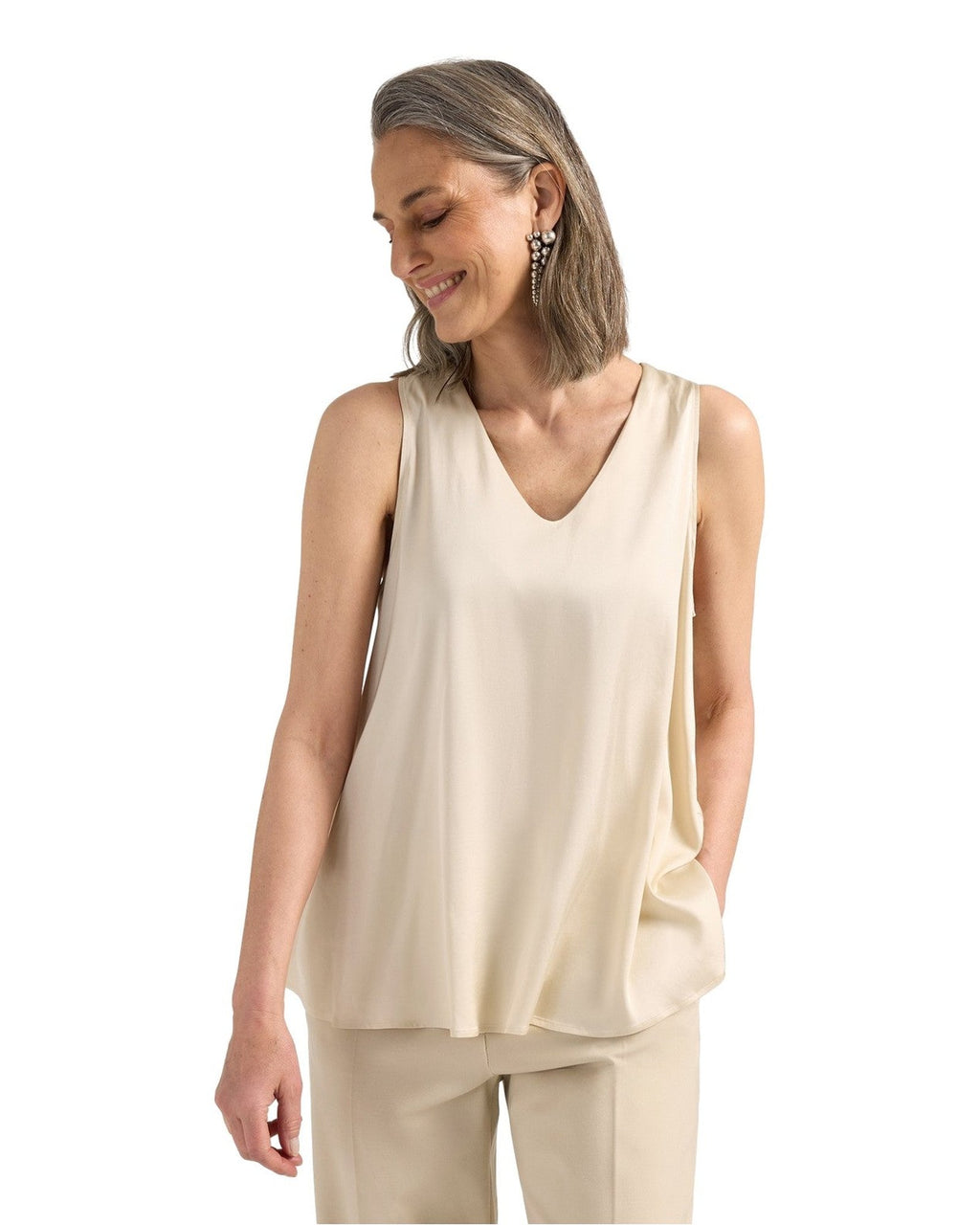 Canotte e top Donna Elena Mirò - Canotta D001P0 - Beige