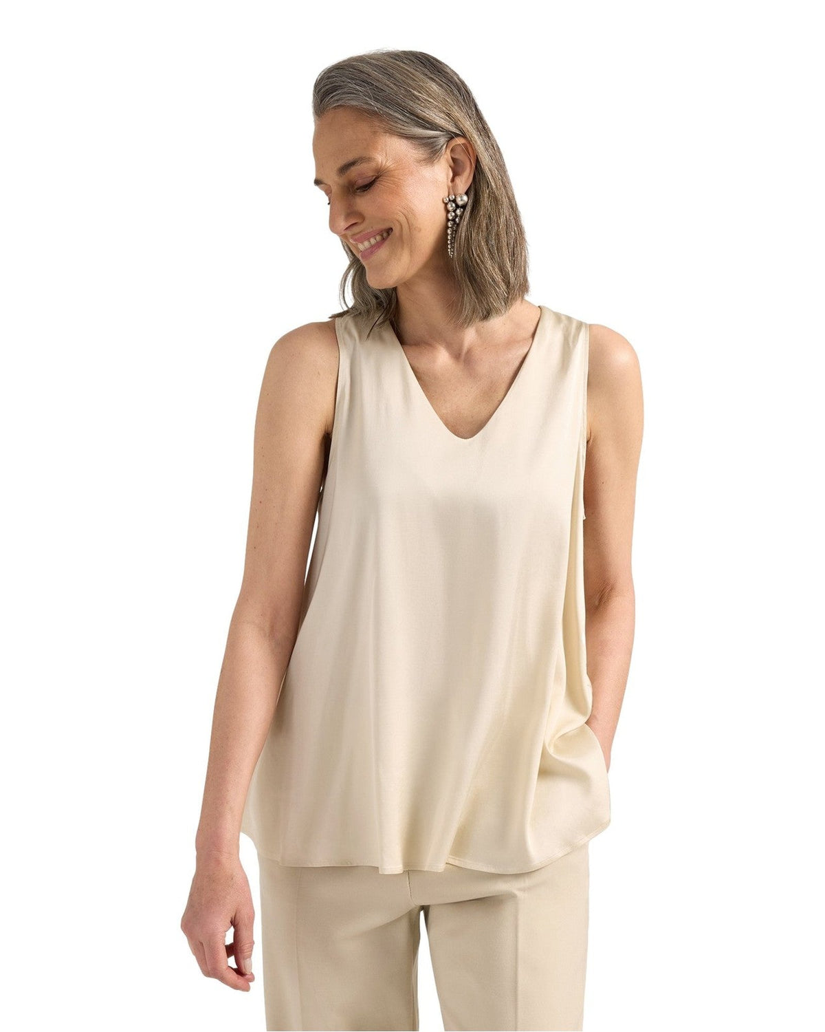Canotte e top Donna Elena Mirò - Canotta D001P0 - Beige