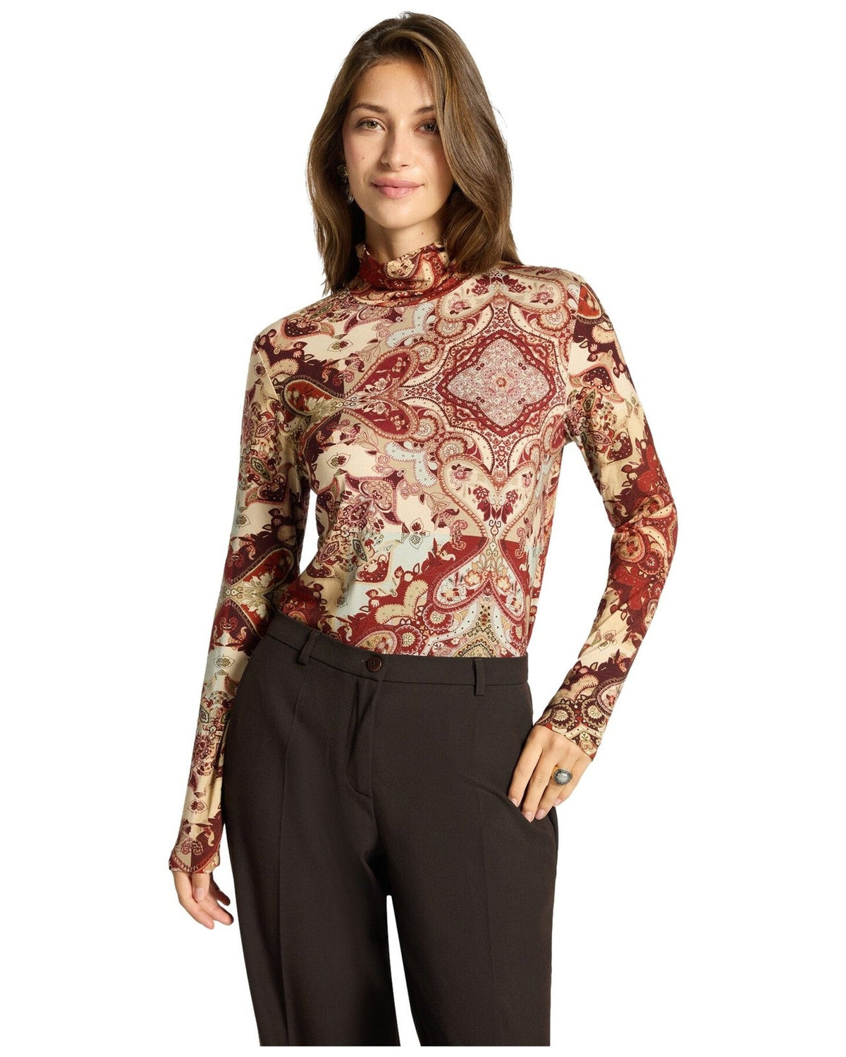 Maglie Donna Elena Mirò - Dolcevita G059Z0 - Bordeaux