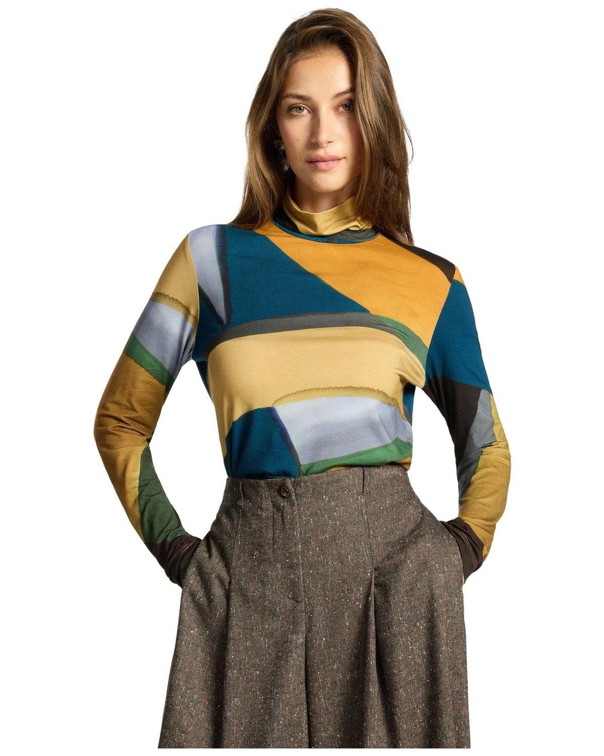 Maglie Donna Elena Mirò - Dolcevita G059Z0 - Multicolore