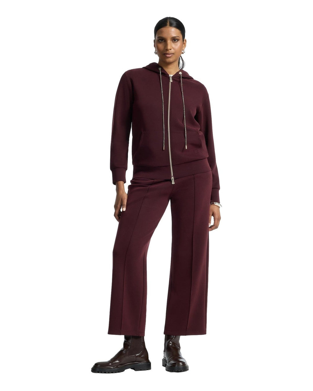 Pantaloni Donna Elena Mirò - Pantalone P810Z0 - Bordeaux