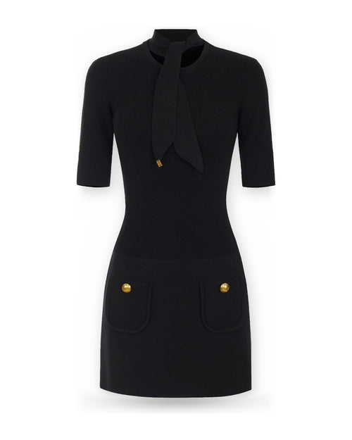 Vestiti casual Donna Elisabetta Franchi - Abito di maglia AM04S66E2 - Nero