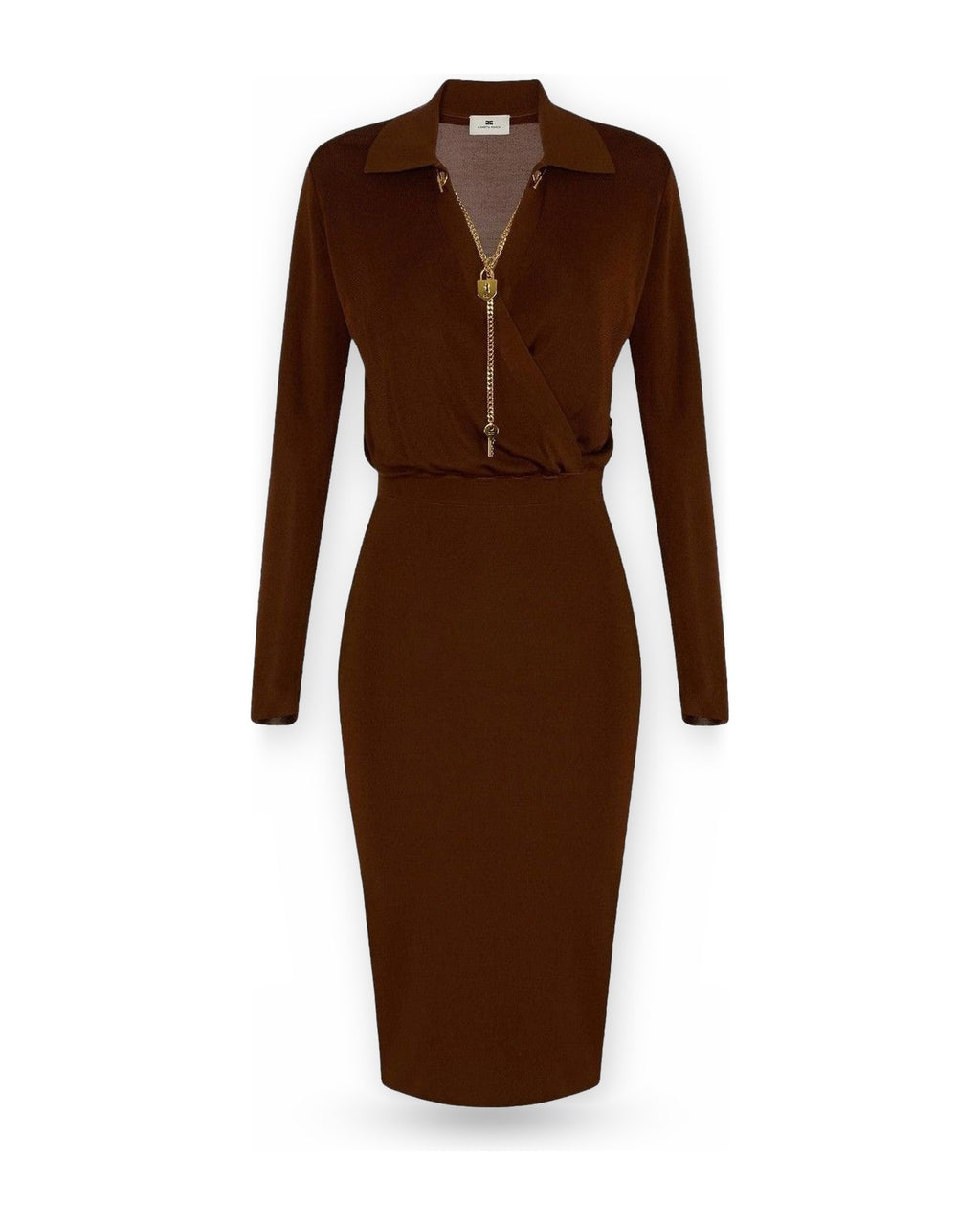 Vestiti casual Donna Elisabetta Franchi - Abito di maglia AM19S66E2 - Marrone