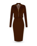 Vestiti casual Donna Elisabetta Franchi - Abito di maglia AM19S66E2 - Marrone