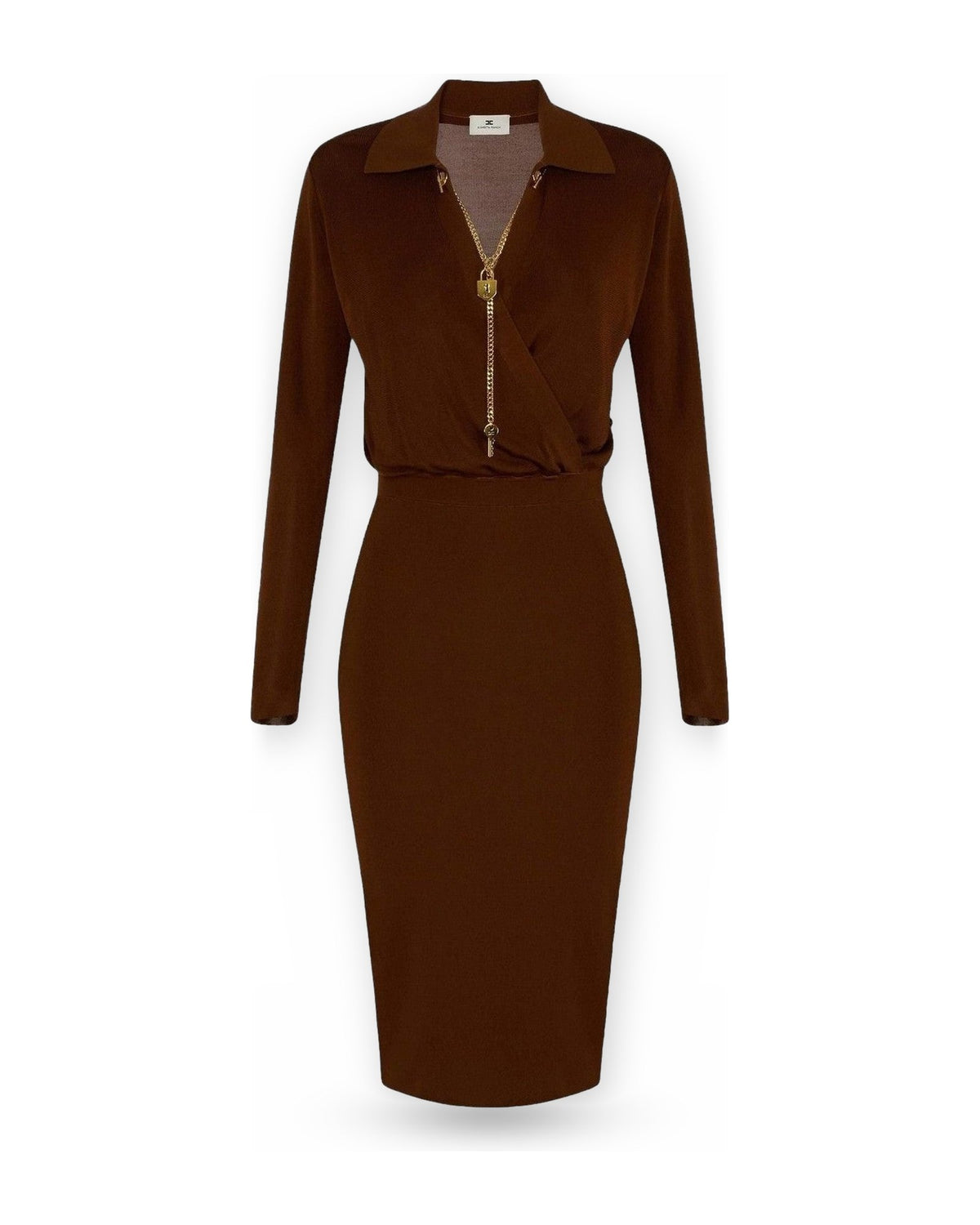 Vestiti casual Donna Elisabetta Franchi - Abito di maglia AM19S66E2 - Marrone