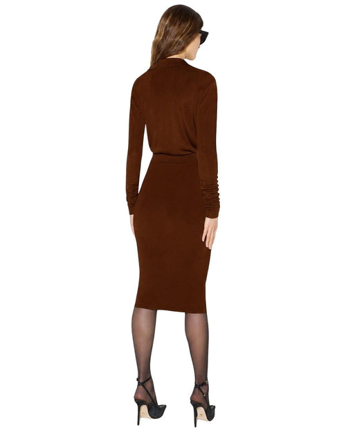 Vestiti casual Donna Elisabetta Franchi - Abito di maglia AM19S66E2 - Marrone