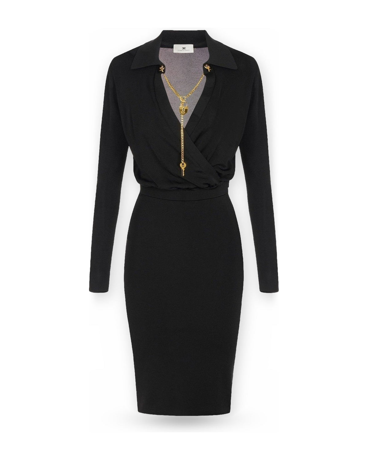 Vestiti casual Donna Elisabetta Franchi - Abito di maglia AM19S66E2 - Nero