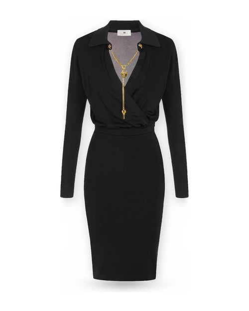 Vestiti casual Donna Elisabetta Franchi - Abito di maglia AM19S66E2 - Nero