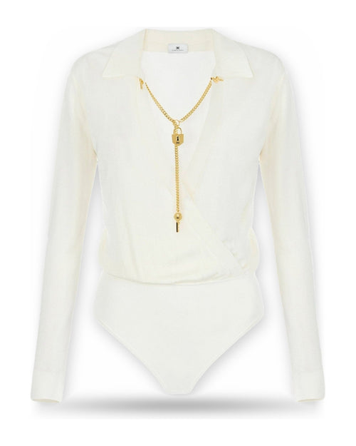 Body Donna Elisabetta Franchi - Body tricot BK03S66E2 - Avorio