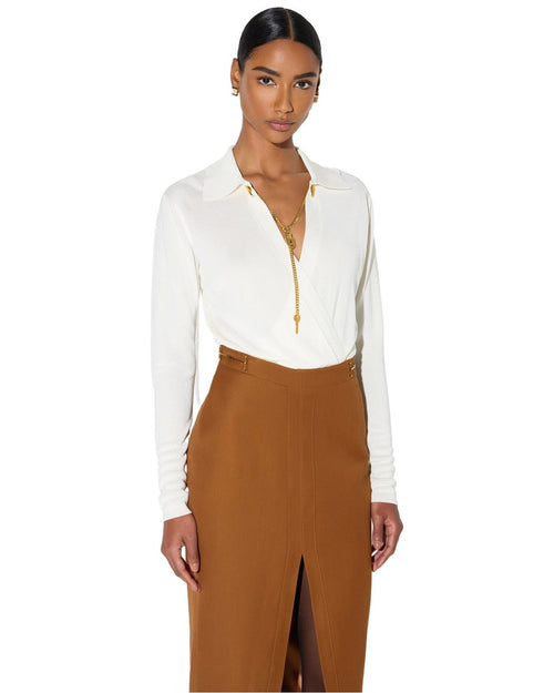 Body Donna Elisabetta Franchi - Body tricot BK03S66E2 - Avorio