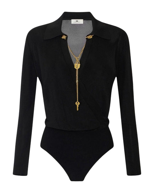 Body Donna Elisabetta Franchi - Body tricot BK03S66E2 - Nero